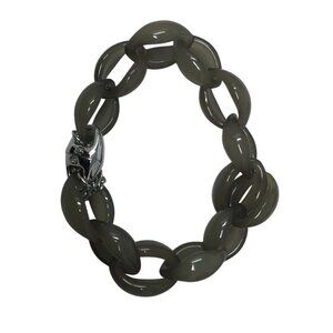 AZNAVOUR Women's Silver and Greenish Colored Bracelet